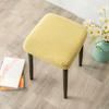 1Pc Stool Cover Dustproof Polyester Elastic Stool Chair Covers Removable Square Seat Cover Solid Color Chair Covers