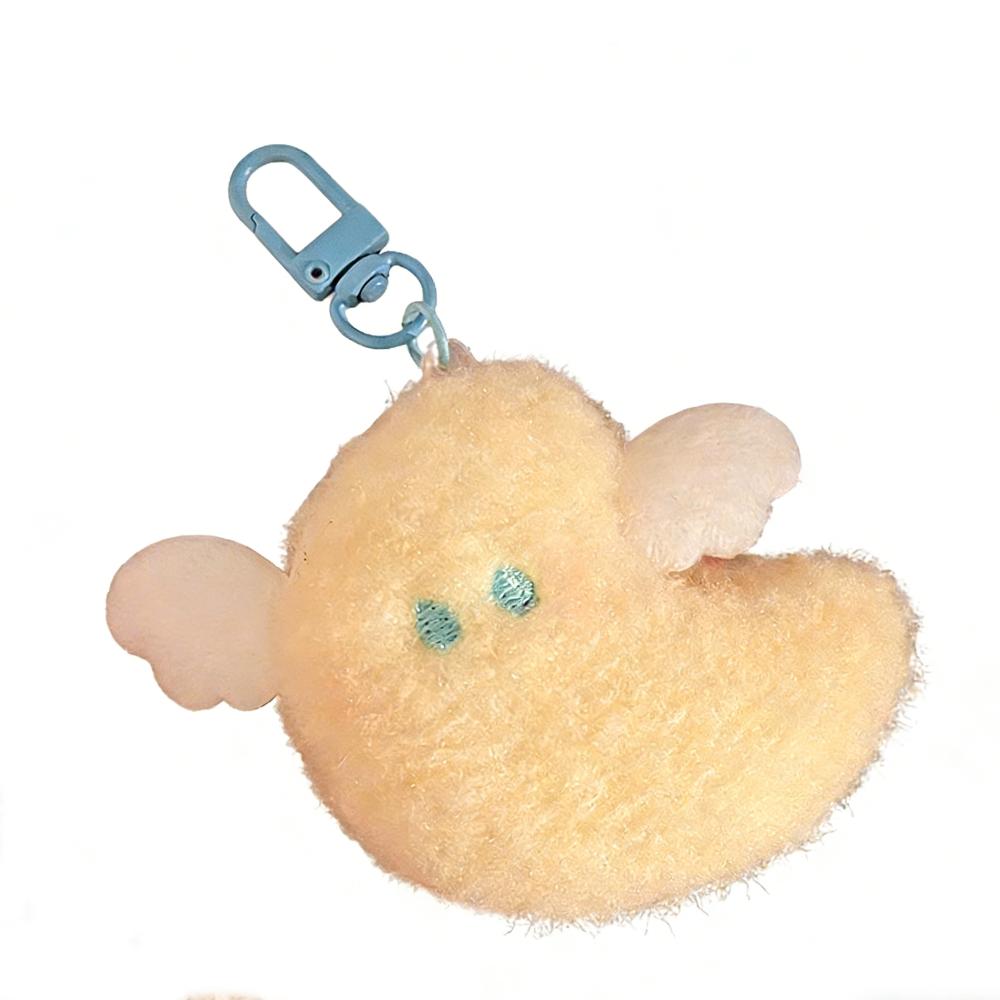 Cartoon Plush Star Pendant Good Luck Star Moon Keychain Key Ring Bag Hanging Charms Girls