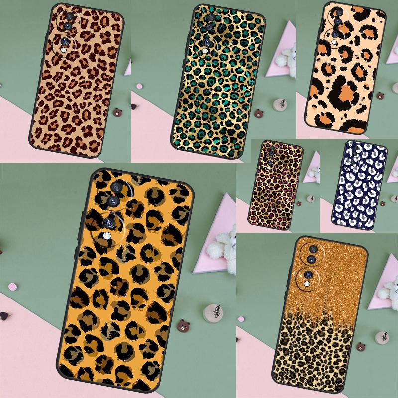 Luxury Leopard Case For Honor Magic 7 5 6 8 Lite Honor 400 200 Pro 50 70 90 X8c X9a X9b X9c X9d Win RT Cover