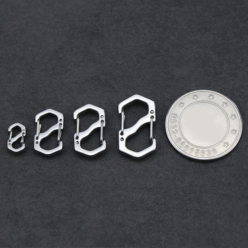 Backpack Buckle Stainless Steel S Type Carabiner With Lock Mini Outdoor Backpacks Luggage Hook Anti-Theft Key-Lock Tool