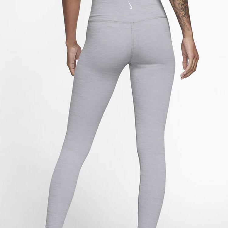 Nike Yoga Luxe Infinalon Cropped Shark Leggings Women Bottoms Gray CJ3802-073