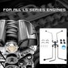 AN4 LS Edelstahl Kühlmittel-Crossover-Dampfabsaug-Kit Kompatibel mit für LS1, LS2, LS3, LS6, LS7, LS9, LSX Motoren