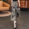 Summer 2026 High Waist Printed Drapey Skort for Women - Wide Leg, Loose, Cropped Fit for Moms