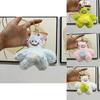 Soft Fluffy Yeti Plush Keychain Kawaii Monster Toy Figure For Backpack Charm