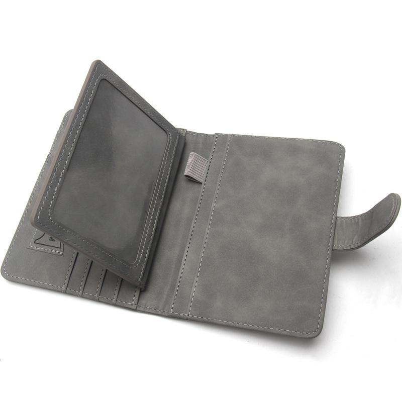 Iron Tower RFID Passport Holder with Magnetic Buckle Air Ticket Holder Passport Cover Anti-magnetic Travel Passport Organizer