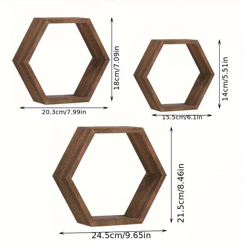 Christmas Wooden Hexagon Frame Garland Candlestick Tung Wood Wedding Table Centerpieces Countryside Style Candle Holder