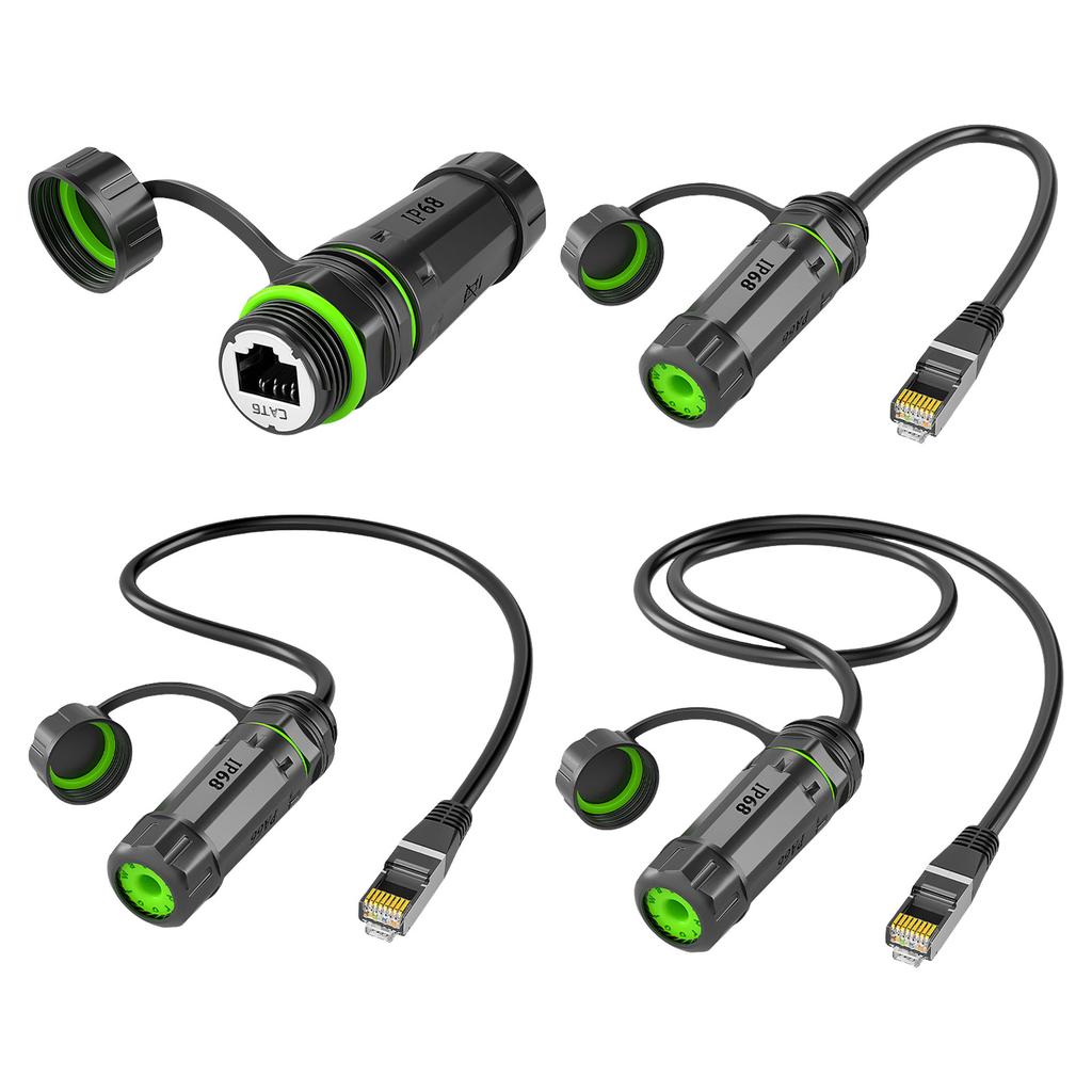 Waterproof RJ45 Coupler Connector High Speed Data Transfer CAT6 Ethernet Cable Extender Dustproof RJ45 Coupler