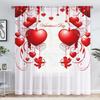 Valentine's Day Red Rose Flower Shower Curtain Waterproof Polyester Landscape Curtains Bathroom Shower Curtain And Rug Sets
