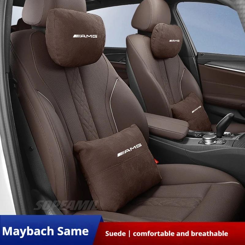Mercedes Benz A B C E S Class AMG GLB GLC GLE CLA CLS SLC GLS A45 C43 Car Headrest Neck Support Lumbar Rest Cushion Neck Pillow ZO1