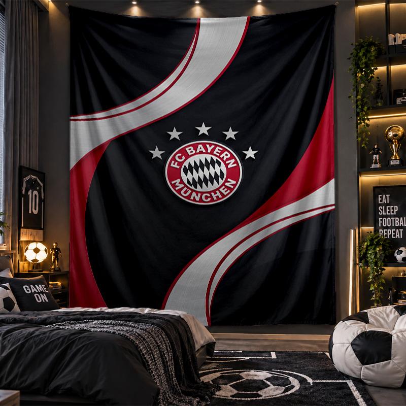 Nástěnná tapiserie s potiskem Bayern Mnichov, látka do obývacího pokoje, ložnice, domácí dekorace