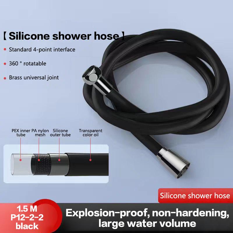 Shower Hose Stainless Steel Silicone Shower Hose Bathroom Water Heater Accessories Extended Universal Shower Nozzle