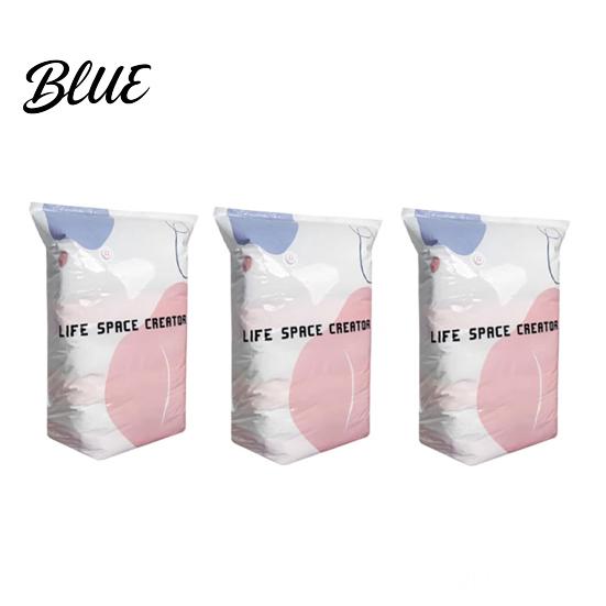 Vacuum Compression Bags Bag Space Saving Pumpless Storage Wardrobe Organizer Bags Waterproof Reusable for Clothes Bedding Air Valve