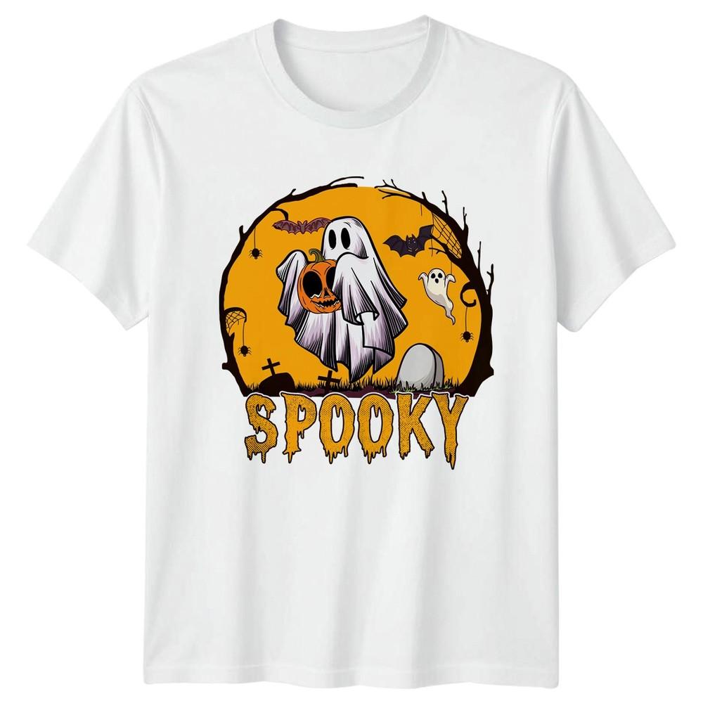 Spooky Ghost Pumpkin TShirt Halloween Gift For Him And Her S
