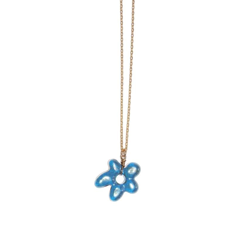 Small Flower Choker Floral Pendant Necklaces Pendant Necklace Alloy Material Pendant Choker Y2K Neck Jewelry for Daily