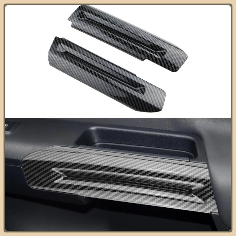 For Ford Mustang 2016-2025 Auto Imitation Carbon Fiber Interior Door Armrest Trims Decoration Cover Stickers Car Accessories