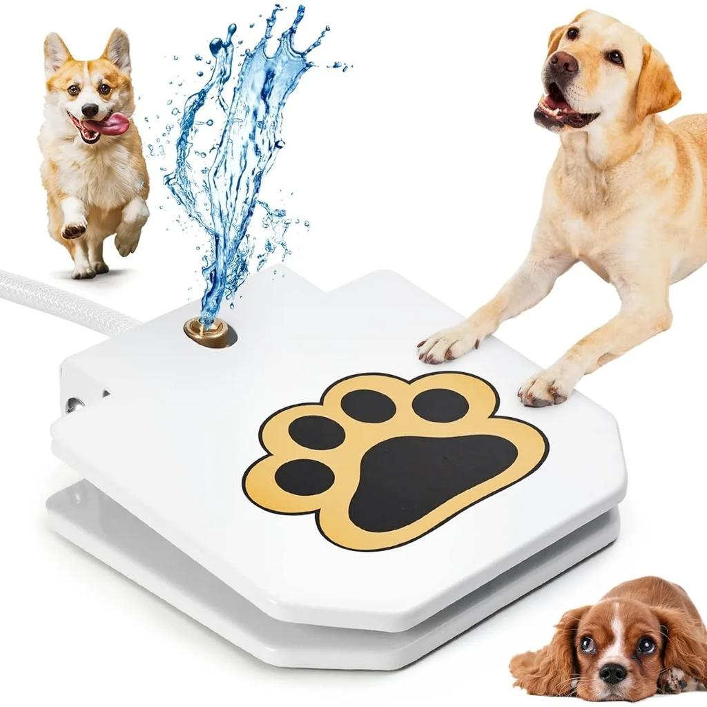 Hond Buiten Drinkfontein Stap-op Roestvrij Staal Automatische Drinkdispenser voor Zomer Interactieve Fontein Plezier Huisdier Speelgoed