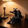 Retro Mini Chinese Ancient Swordsman Statue Exquisite Car Ornament Desktop Decor Gift for Men