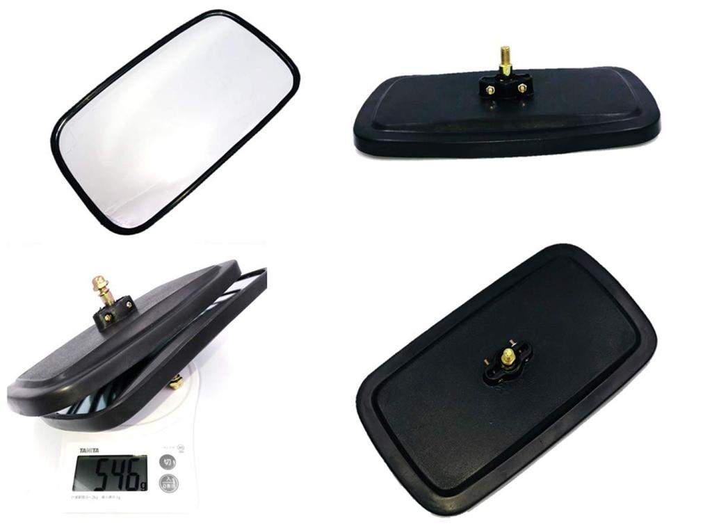 Set of 2 Side and Rearview Mirrors for Forklifts and 2 for Agricultural and Construction Machinery 23cm X Tractors, Types, Large, General-Purpose,