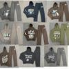 Bluza z kapturem z grafiką Broken Planet Męska Luźny krój Hip Hop Streetwear