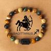 Pulsera de Ojo de Tigre y Piedra Pintada de las Doce Constelaciones