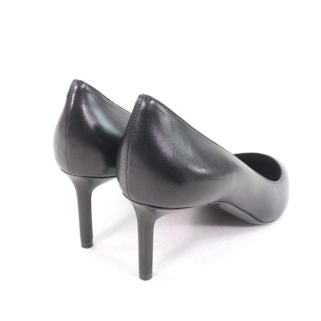 Pristine SAINT LAURENT PARIS pumps pointed toe stiletto heels black leather 37.5 Used