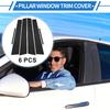 6 Pcs Door Pillar Window Trim for Cadillac CTS 2008-2013 Black Front Rear Left Right Anti Scratch Sticker Pillar Posts Door Outer Exterior Cover