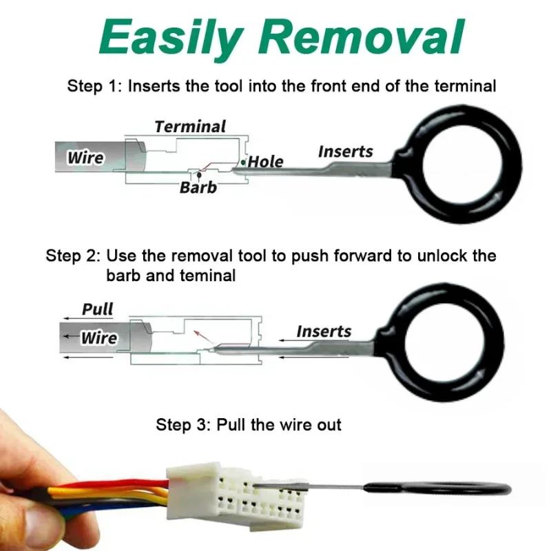 59/41pcs Car Terminal Removal Kit Universal Wire Plug Connector Extractor Puller Pin Remover Set For Automotive Repair Tool