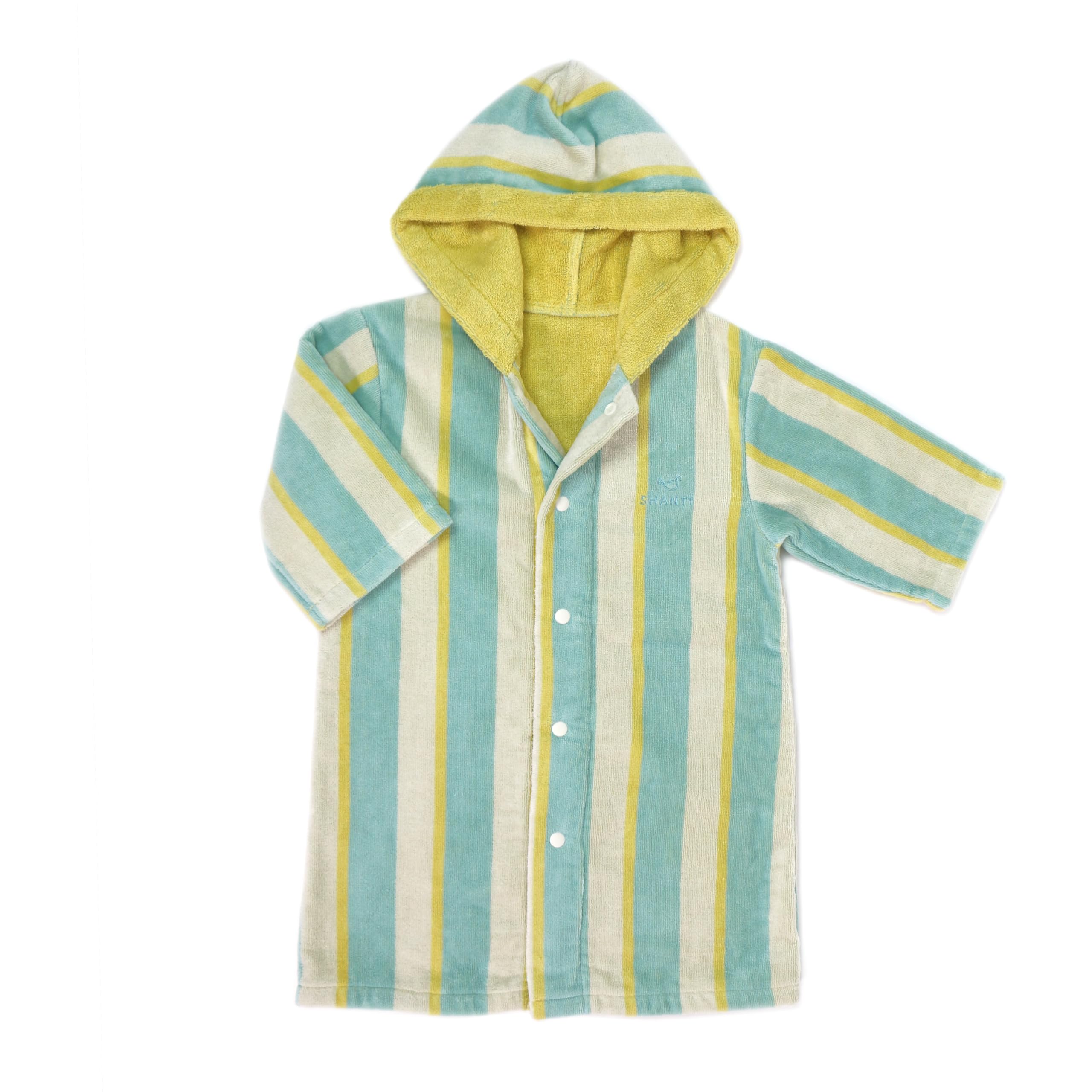 

Iori Imabari Towel SHANTI Fluffy and Absorbent Kids Bathrobe, Medium, (Blue) синий