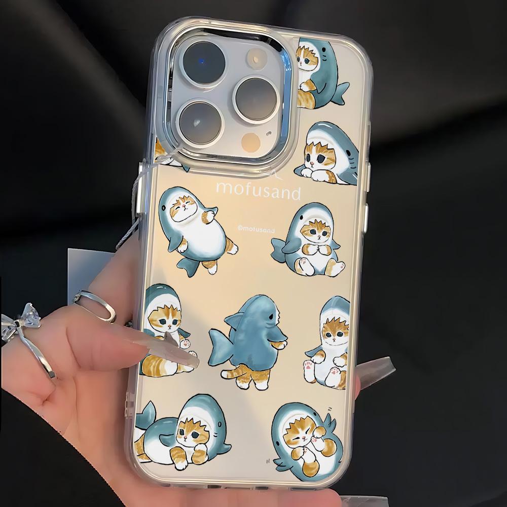 New Cute M-mofusands Cat Phone Case For IPhone 17 16e 16 15 14 13 12 11 Mini Pro Max X XSMAX 8 7 Air Plus Transparent Soft Cover