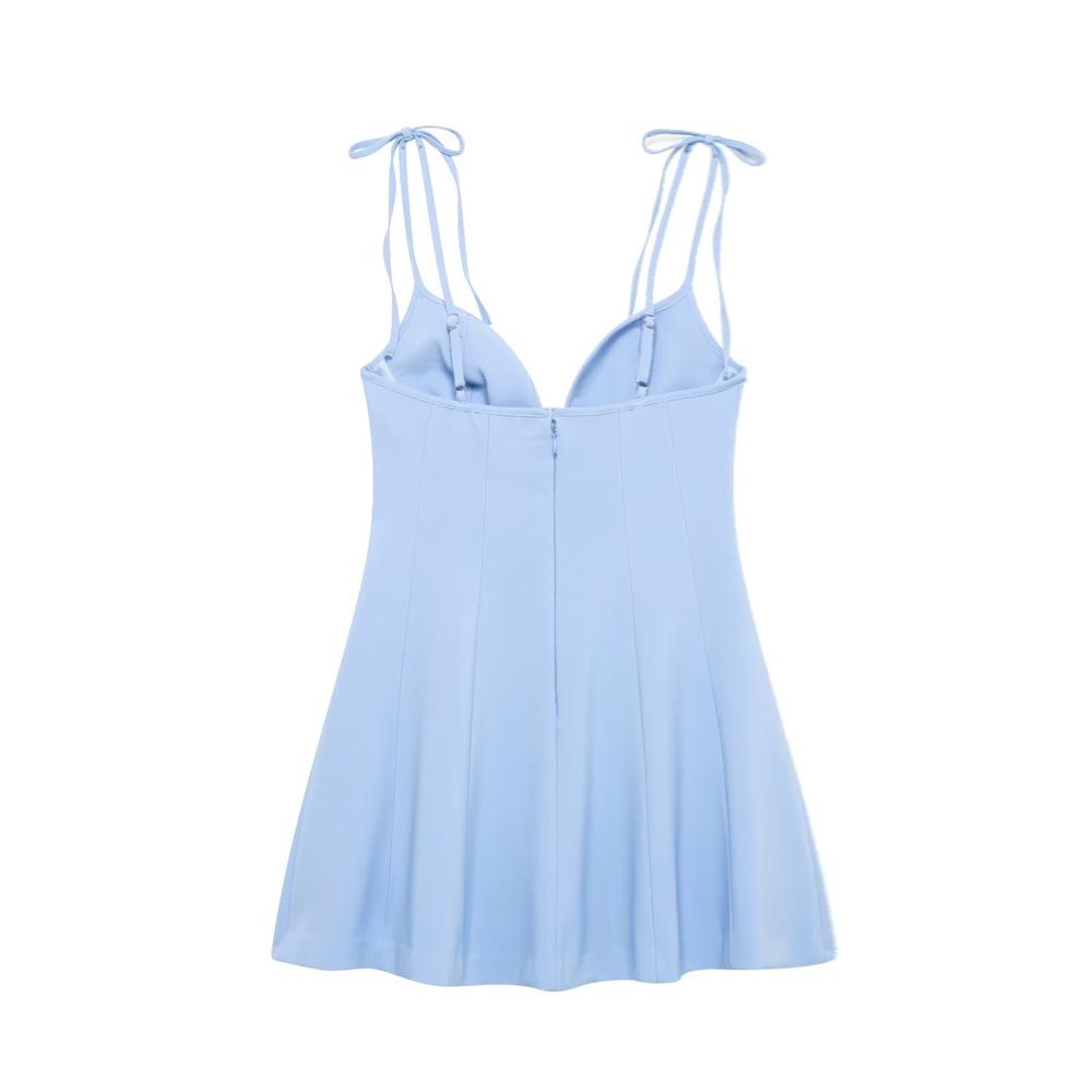 2025 Spring/Summer Women's Slim-Fit Bow Camisole Dress