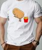 Men's Printed Polyester Short Sleeve T-Shirt, Quick-Dry Breathable & Lightweight, Ideal for Summer Outdoor Trips & Casual