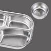 Stainless Steel Insulated Lunch Box Leak-Proof Large Capacity Four Compartment Box with Chopsticks Spoon with Soup Bowl