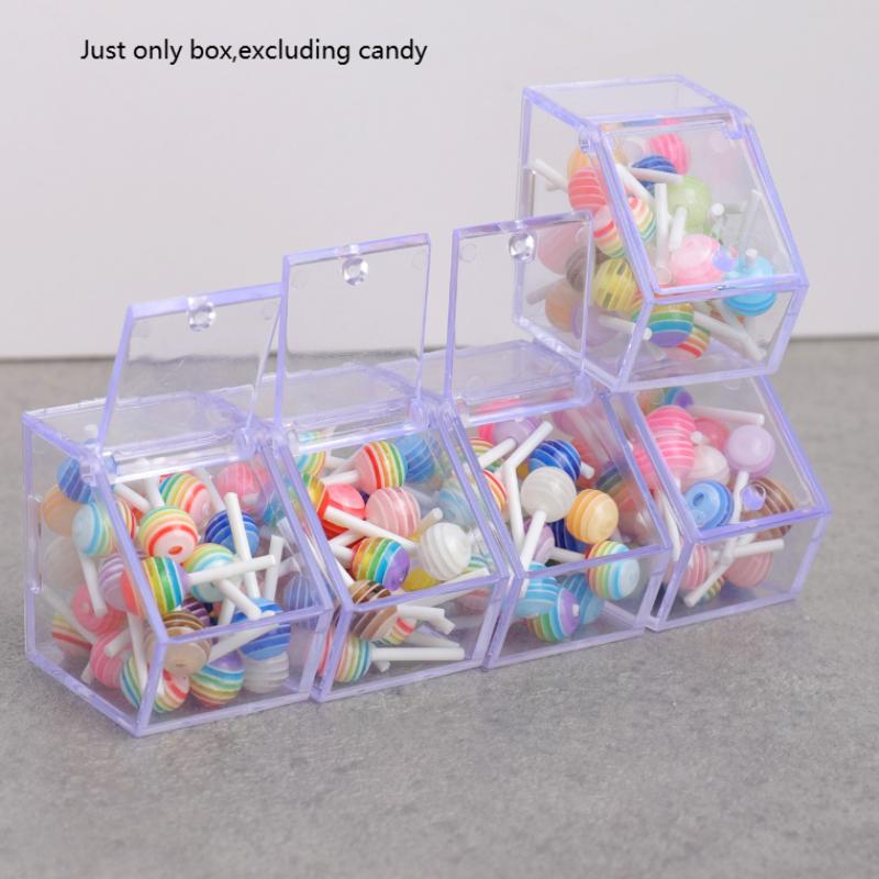 5Pcs Dollhouse Mini Transparent Storage Display Rack Model Dollhouse Supermarket Scene Decoration Toy Dolls House Accessories