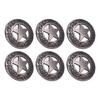 10 Sets Rivets Screws Gunmetal 28mm Hollow Five Pointed Star Rivet and 4.5mm Crossed Screw for Leath