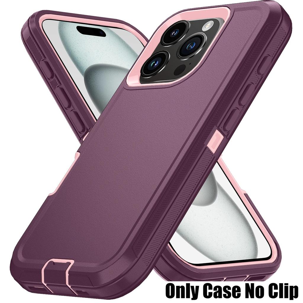 Military Defender Shockproof Armor Phone Case For IPhone Air 17 16 Pro Max 15 14 Plus 13 12 11 Smooth-Touch Ott PC+TPU Box Non-slip Protect Cover Clip