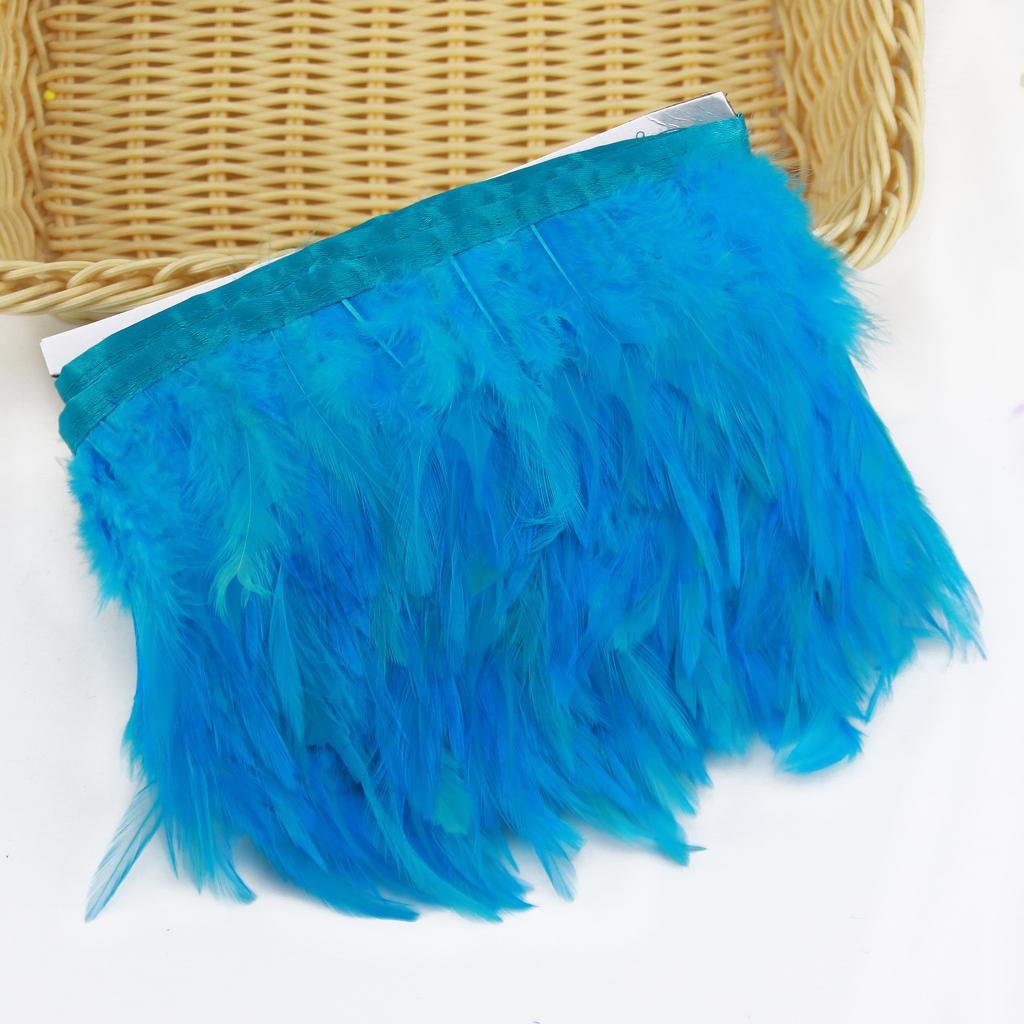 Feather1/5/10 Meter Rooster Chicken Feather Trims 4-6 Inch Natural Feathers for DIY Crafts Costume Clothing Hat Mask Making
