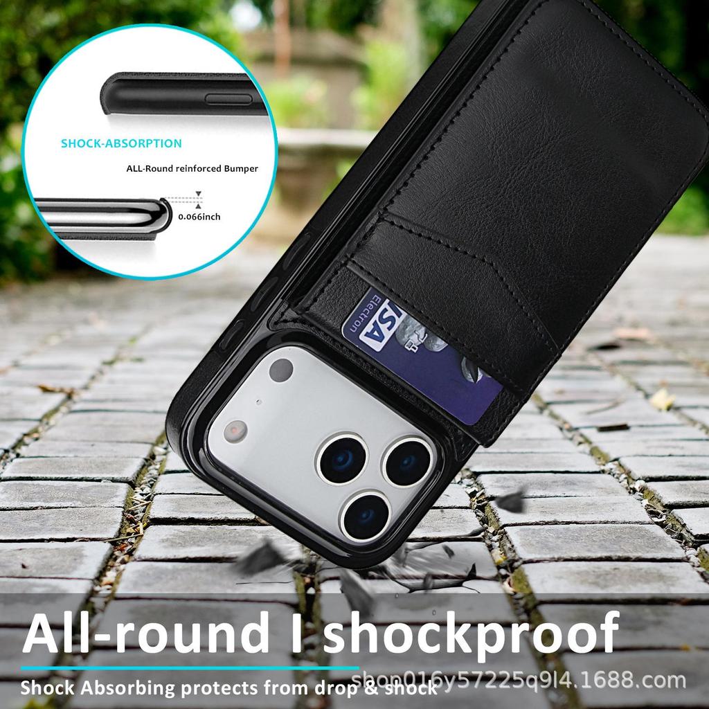 iPhone 17 Pro Max Stylish Card Holder Case with Stand