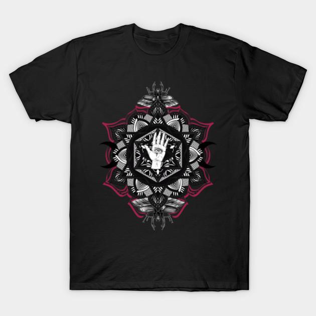 Unisex Fashion TShirt Hamsa Mandala Of The Triple Goddess Print TShirt Plus Size S-5XL T-Shirt 100%Cotton Tops O Neck Short Sleeve Tees