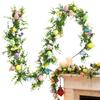 1.8m Artificial Greenery Egg Garland Long Spring Garland Easter Decorations Fireplace Frames Artificial Wreath Home Decor