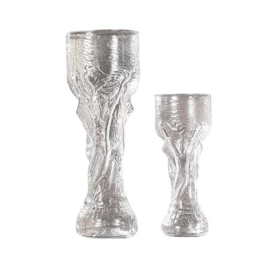 2Pcs Soccer Beer Glass, Large Capacity, Trophy Shaped Pint Mug, Classic Replica Beer Stein for Pub Home Bar Party, Sports Fan Gift