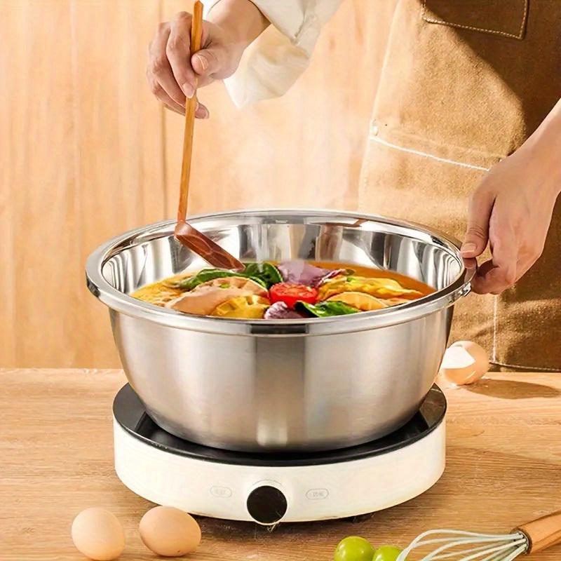 2pcs Stainless Steel Colander Set - Vegetable Fruit Pasta Strainer, Large Heavy Duty Filter Bowl