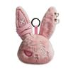 Bag Charm Gothic Black Bunny Plush Keychain Kawaii Rabbit Pendant Purse Accessory Backpack Hanging Decor