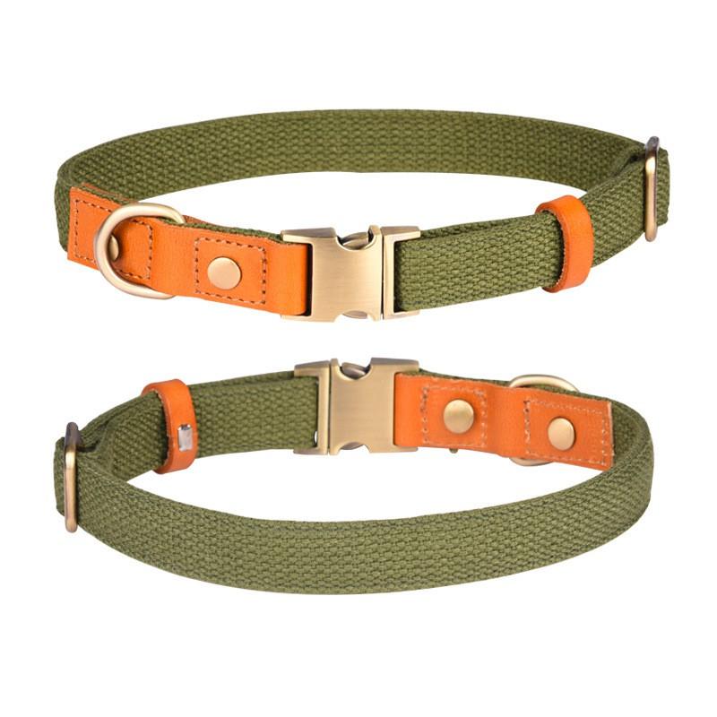 Genuine Leather Dog Collar Custom Engraved Anti-Lost Pet Medium Large Dogs