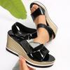 Fashion Women's Sandals Fashion Platform Shoes Women Summer Hook Loop Wedge Heeled Sandles Woman Ankle Strap High Heeled Sandalias 36-43