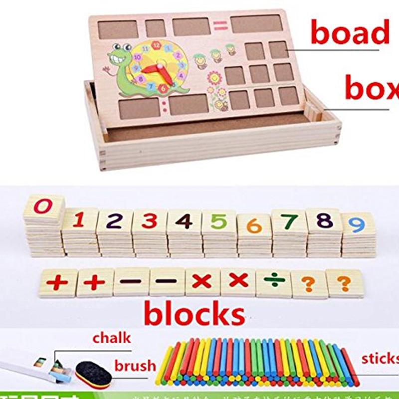 Montessori Teaching Aids Multifunctional Math Operation and Drawing Box Learning Preschool Early Chi