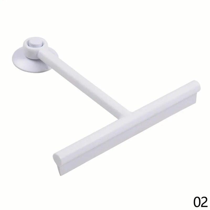 Skrobak do ściągaczki prysznicowej z uchwytem wycieraczka do szkła środek do czyszczenia lusterek z przyssawką łazienka silikonowe narzędzie do czyszczenia