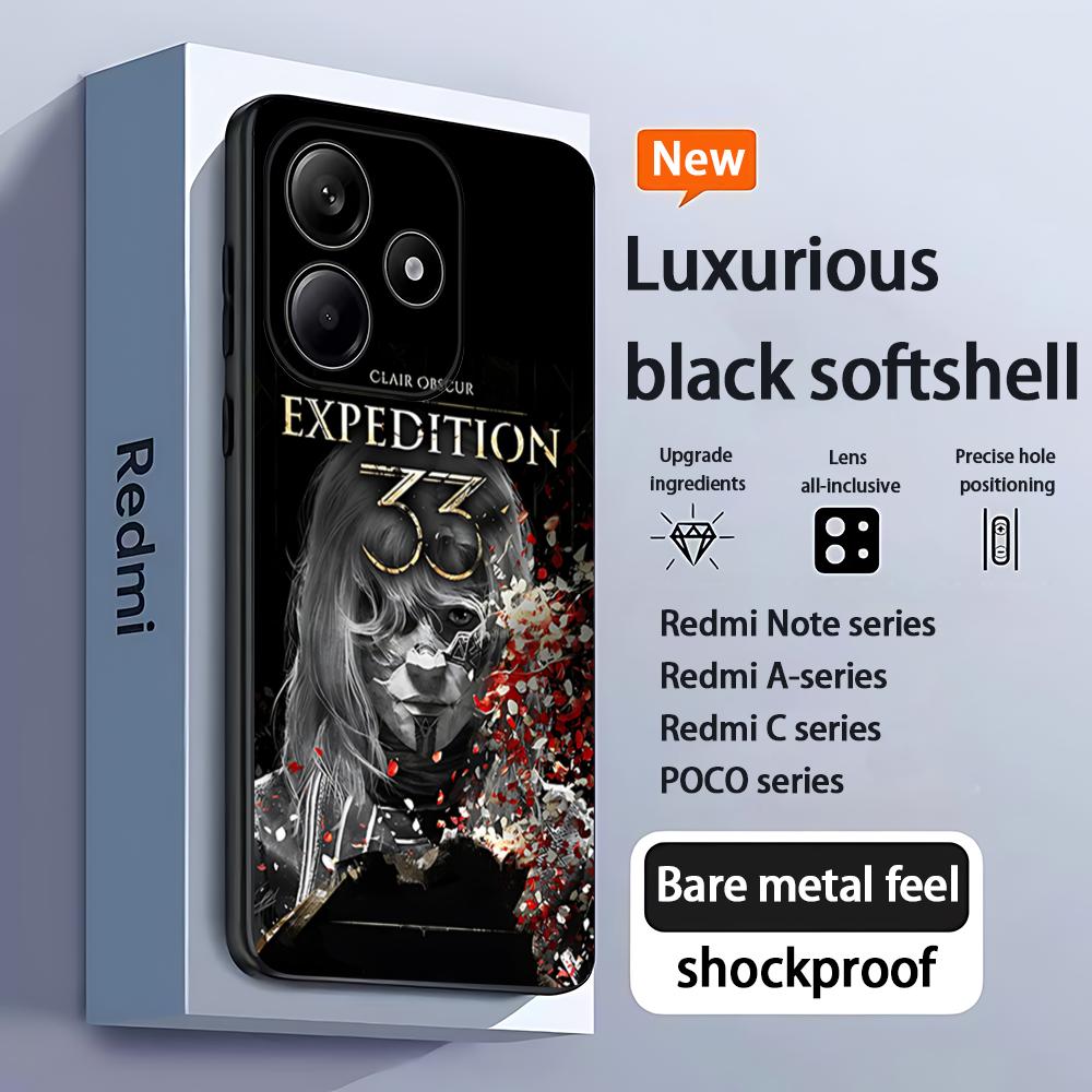 

Clair Obscur Expedition 33 Phone Case For Xiaomi Redmi Note 14 13 12 11 Pro Plus S 5G 14C A3 Soft Black Phone Cover Redmi Note 10-10S