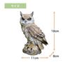 M Pro Owl Figurine, Garden Ornament, Feng Shui, Good Luck Charm, Crow Repellent, Gardening (Beige)