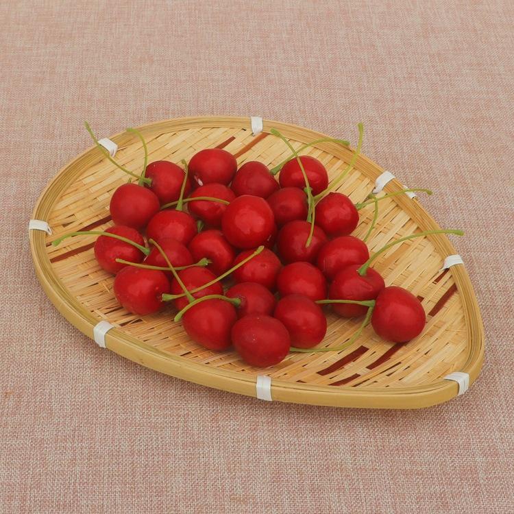 Handmade Bamboo Basket Set: Woven Sieve, Storage Basket, Fruit Plate, Snack Tray, Farm-Style Round Winnowing Basket