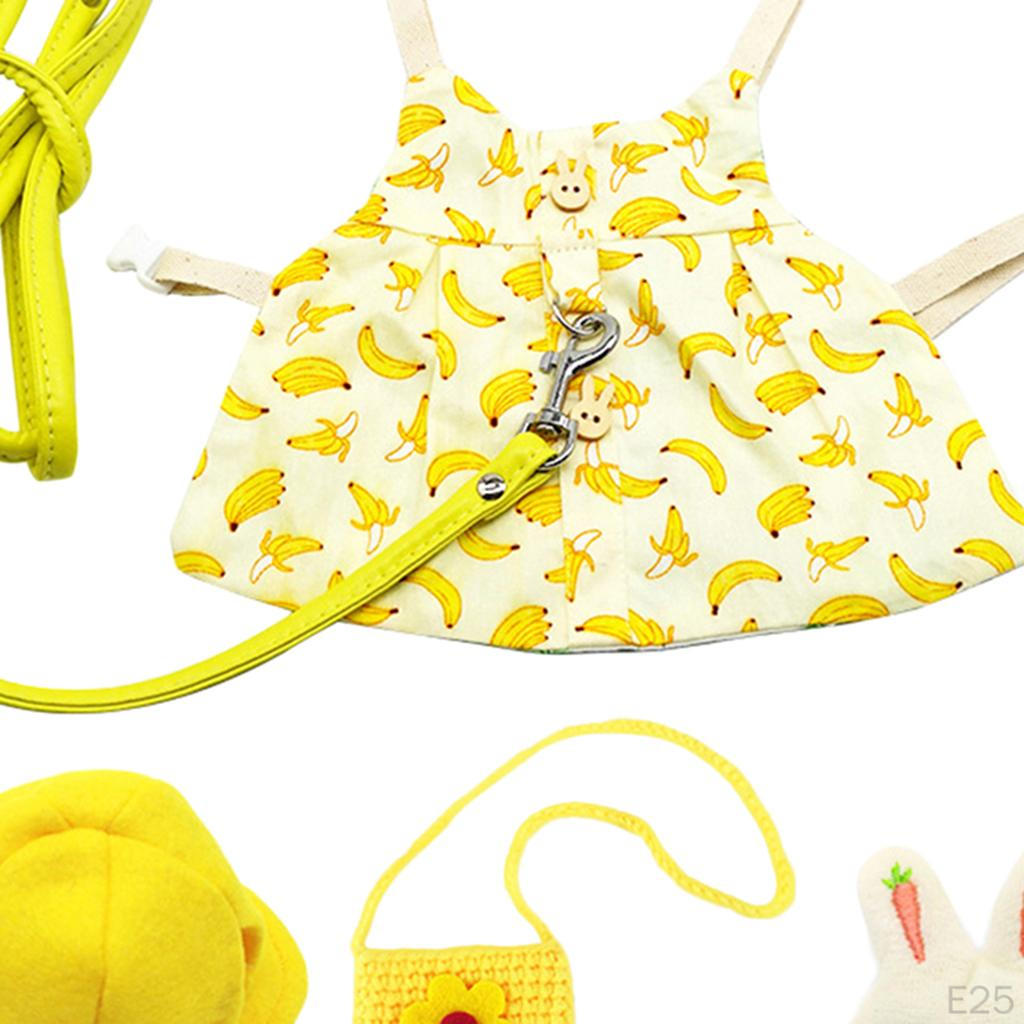 Małe Zwierzątka Zestaw Ubranek dla Pupili Królik Tchórze Spódniczka Kostium Kwiatowe Ubranka Jesienna Impreza Weselna
